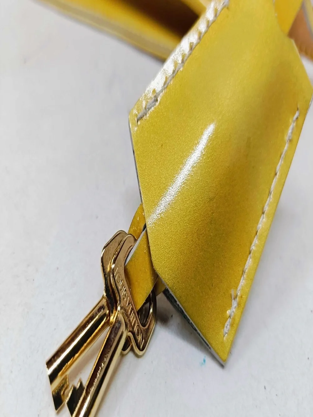 Louis Vuitton Yellow Vernis Top-Handle Satchel